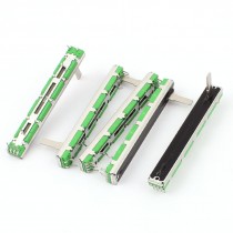 5Pcs Fader Mixer Slide Potentiometer 10K Ohm Linear Pot 60mm Travel Metal Body