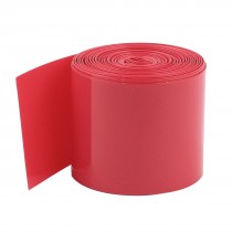 10meters 50mm Width PVC Heat Shrink Wrap Tube Red for 2 x 18650 Battery