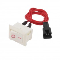 AC250V 6A AC125V 10A SPST ON/OFF Boat Rocker Switch to JST-SM Male 2 Pin