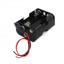Black Double Side 6 x 1.5V AA Battery Holder Storage Case Box
