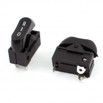 AC 250V 6A 125V 10A SPDT 3 Position 3 Pin Rocker Switch 2pcs for Hair Drier