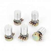 5pcs 1K Ohm Linear Taper Rotary Potentiometer 1KB B1K Pot