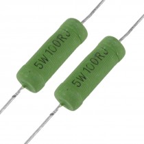5W Watt 100 Ohm 5% Fixed Wire Wound Power Resistor 10 Pcs