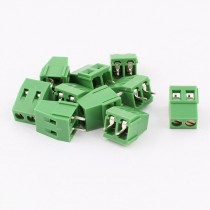10pcs 2 Pole 5 08mm 2pin Plug in PCB Mount Terminal Block Screw Connector