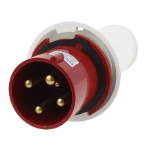 AC 380V 415V 63A 3P E 4 Pin Male Industrial Electrical Plug White