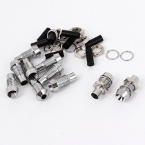10PCS 6mm Thread Stainless Steel Momentary Push Button Switch Cover Silver Tone