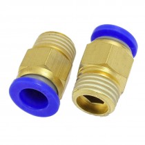 5 Pcs 8mm Tube 1 4" PT Thread Brass Quick Connector Pneumatic Air Fittings