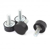 4pcs M6 x 20mm Male Thread Rubber Vibration Isolator Mounts 7 8" x 3 8"
