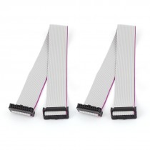 2pcs FC20P 20Pin Arduino DIY IDC Socket Extension Flat Ribbon Cable Wire 30cm