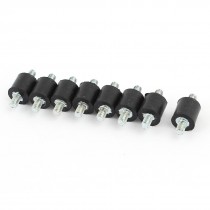 8pcs 3/8" x 3/8" Rubber Vibration Isolator Mounts M3 x 5mm