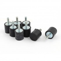 8pcs 5/8" x 5/8" Rubber Shock Absorber Vibration Isolator Mounts M4