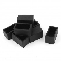 8pcs Rubber Rectangle Tubing Covers Insert Leg End Caps Protector 40mm x 20mm