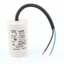 Washing Machine AC 450V 6uF 5 Polypropylene Film Motor Run Capacitor CBB60