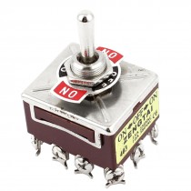 AC 250V 15A AC380V 10A 12 Pin 3 Position on Off on 4P2T Toggle Switch
