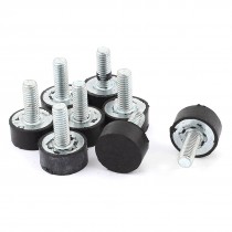 8pcs 7 8" x 3 8" Rubber Shock Absorber Vibration Isolator Mounts M6 x 20mm