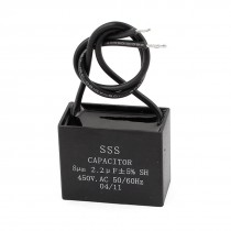 AC 450V 2 2uF 5 Wire Leads Metalized Polypropylene Film Motor Capacitor
