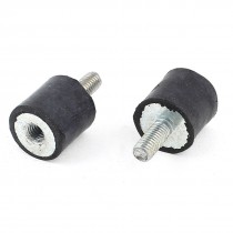 2pcs M5 Male Female Anti Vibration Rubber Mounts Isolators 15mm x 15mm