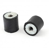 2pcs M5 Dual Female Anti Vibration Rubber Mounts Isolators BOBBINS 15mm x 15mm