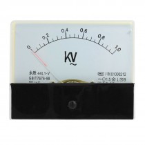 44L1-V AC 0-1KV Rectangle Analog Panel Volt Meter Gauge Black White