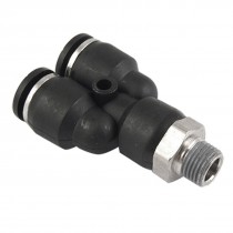 8mm Push in to 10mm Thread Y Shape Air Quick Connector
