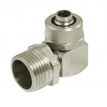 2 Pcs 3/8" PT Thread Pneumatic Elbow Fittings Quick Connector Coupler 7mm x 10mm