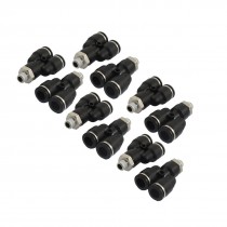 10 Pcs Air Pneumatic 1 8" PT to 10mm Y Shaped Push in Connectors Quick Fittings