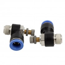 2 Pcs 12mm Quick Connector Fittings Speed Controller