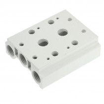 Pneumatic Control 2 Stations Ceramic Solenoid Valve Base w Screw