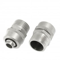 2 Pcs 3/8" PT Thread Tube Pneumatic Fittings Quick Connector Coupler 8mm x 12mm