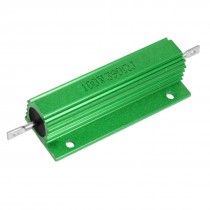 100W 390 Ohm Chassis Mounted Green Aluminum Housed Resistor