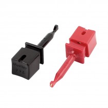 Replacement Black Red Plastic Electrical Lead Wire Probe Testing Hook Clip 2pcs
