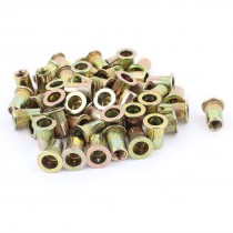 50 Pcs Zinc Plated Carbon Steel Rivet Nut Rivnut Insert Nutsert M6X15