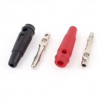 2pcs Nickel Plated 4mm Screw Solderless Stackable Speaker Banana Plugs Adapter