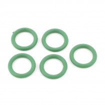 5 Pcs Rubber 20mm x 15mm x 2.5mm Oil Seal O Rings Gaskets Washers Green