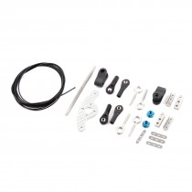 2M Lead Wire M4X80MM Linkage Rod 3mm Hole Dia Clevis Rudder Joints Set