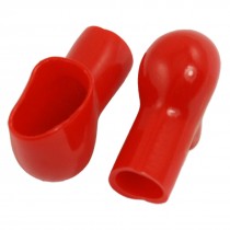 Smoking Pipe Style Battery Terminal Insulating Covers Boots Red 10 Pcs