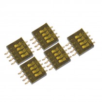 5 Pcs 8 Pin Dual Row 1.27mm Half Pitch SMT DIP Switch 