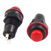 3 x AC 250V 1A 2 Pin SPST Off-(NO) N/O Latching Red Cap Click Push Button Switch