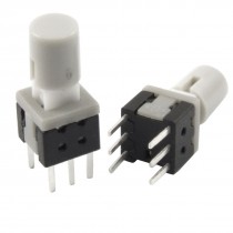 10 Pcs 5.8 x 5.8 x 13mm Round Cap Latching Tact Tactile Push Button Switch