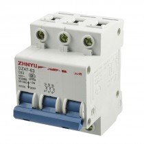 4500A Breaking Capacity 3 Pole Miniature Circuit Breaker 63A