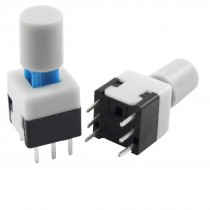 10x Panel PCB Momentary Tact Tactile Push Button Switch Non Lock 8x8x17mm w Cap