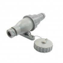 24VDC 10A 2P Gray Waterproof Marine Plug Socket Set Junction CTF2-1/CZF2-1