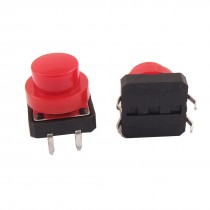 20pcs Momentary Tact Tactile Push Button Switch 12 x 12mm x 11mm 4 Pin DIP + Cap