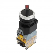 AC 380V 10A 2 Position 220VDC LED Light Red Rotary Selector Push Button Switch