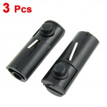 3 Pcs Cylinder Body 2 Pin Latching Action Push Button Switch for Electric Torch