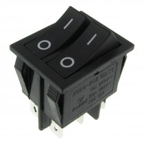 5x 6 Pin Double SPDT On-On 2 Way Snap In Boat Rocker Switch 15A/250V 20A/125V AC