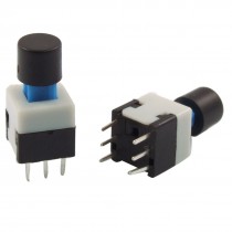 10 Pcs 8 x 8mm x 20mm PCB Momentary Tactile Push Button Switch Non Lock w Cap
