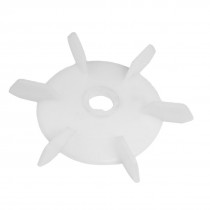 Machine Part Off White Plastic 20mm Inner Dia. Six Impeller Motor Fan Blade