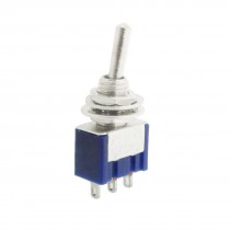AC 125V 6A ON/ON 2 Position 1P2T SPDT 3 Pins Miniature Toggle Switch 10 Pcs