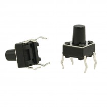 100pcs 6 x 6mm x 8mm Momentary Tactile Push Button Switch 4 Pin DIP Through Hole